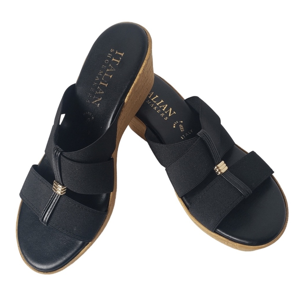 Italian SHOEMAKERS BLACK with Gold accents